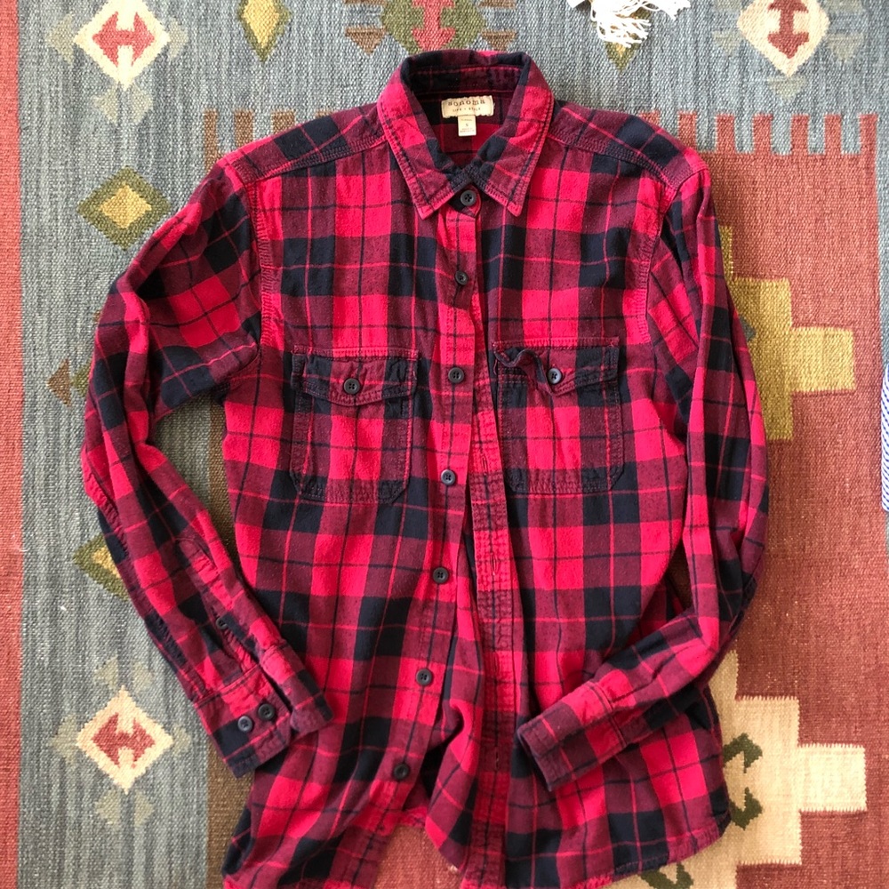 Sonoma red plaid flannel